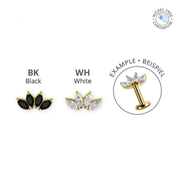 18K GOLD PVD CoCr NF THREADLESS ATTACHMENT SET W. PREMIUM ZIRCONIA