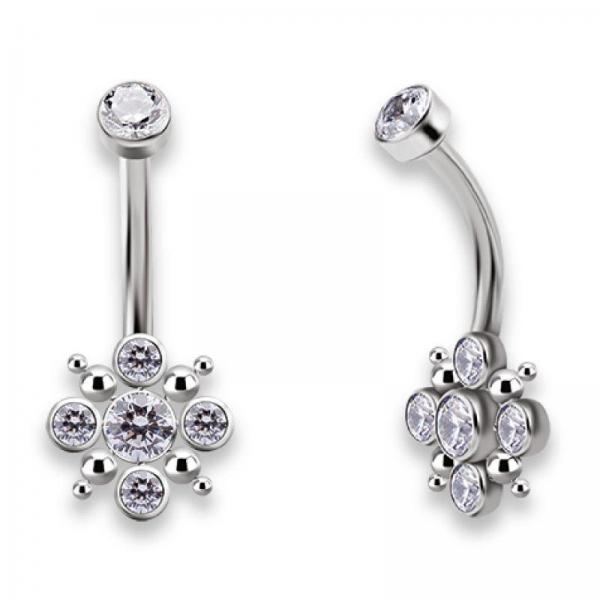 TITANIUM INTERNAL CLUSTER BELLY BANANA SET WITH PREMIUM ZIRCONIA