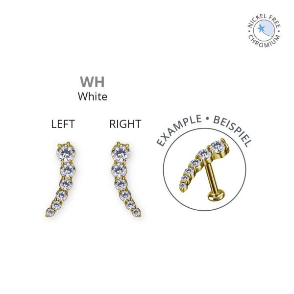 18K GOLD PVD CoCr NF INTERNAL MICRO CRESCENT ATTACHMENT SET W. PREMIUM ZIRCONIA