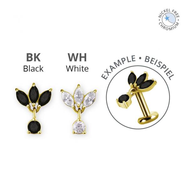 18K GOLD PVD CoCr NF INTERNAL MICRO ATTACHMENT SET W. PREMIUM ZIRCONIA