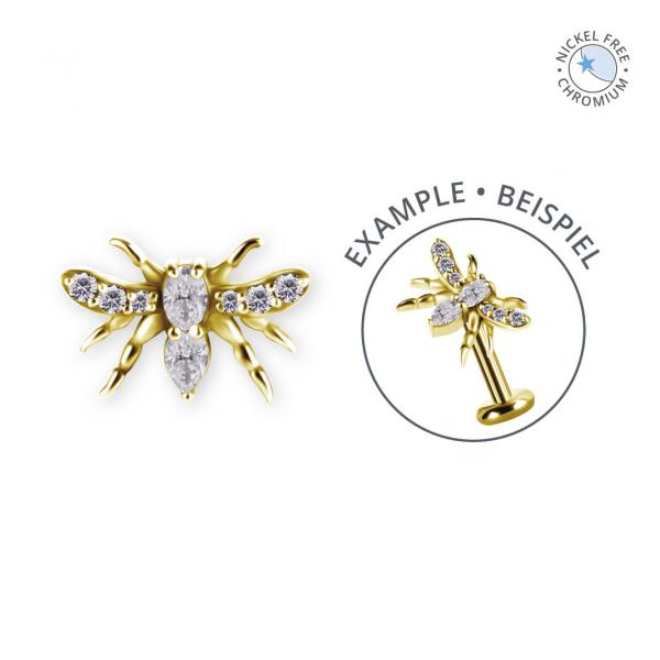 18K GOLD PVD CoCr NF THREADLESS ATTACHMENT SET W. PREMIUM ZIRCONIA