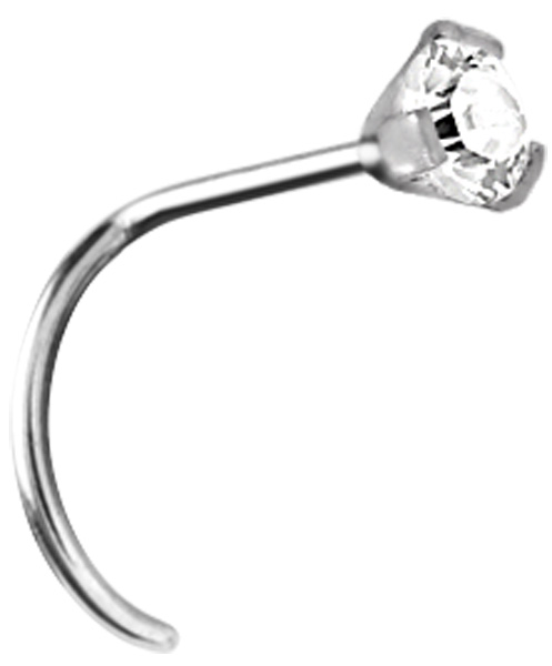 SS316L NOSESTUDS WITH CUBIC ZIRCONIA SETTING