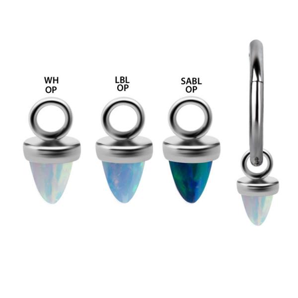 SS316L CHARM FOR HINGE SEGMENT RING (SYNTHETIC OPAL SPIKE)