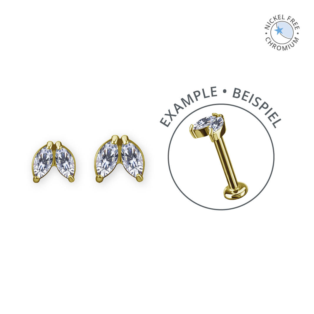 18K GOLD PVD CoCr NF INTERNAL MICRO ATTACHMENT SET W. PREMIUM ZIRCONIA