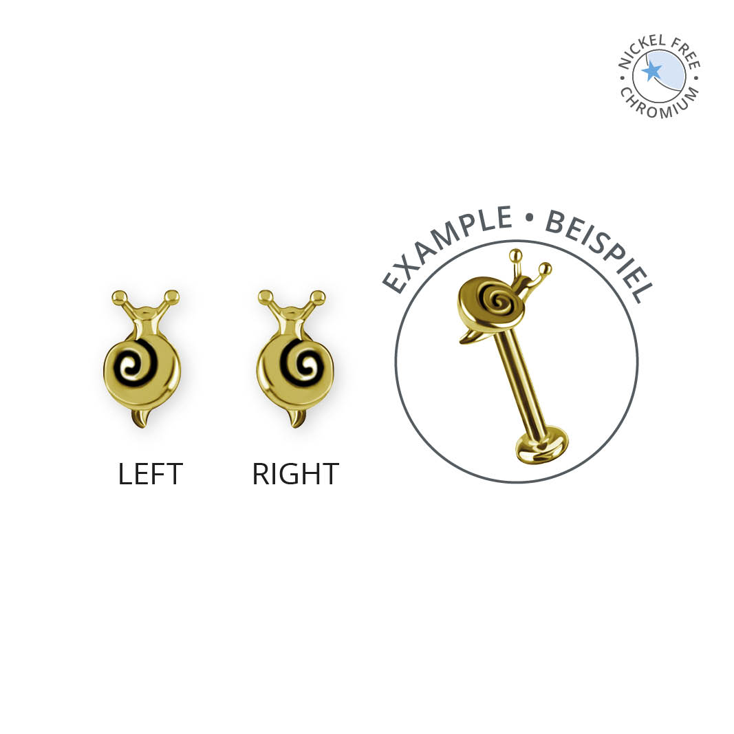 18K GOLD PVD CoCr NF INTERNAL MICRO SNAIL ATTACHMENT