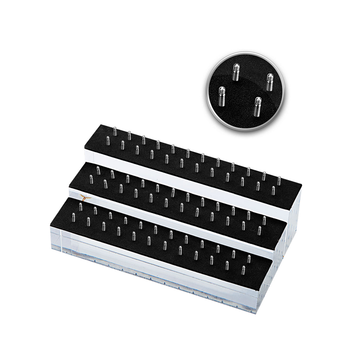 ACRYLIC DISPLAY BLOCKS FOR EXTERNAL ATTACHMENTS (SET 3X24PCS)