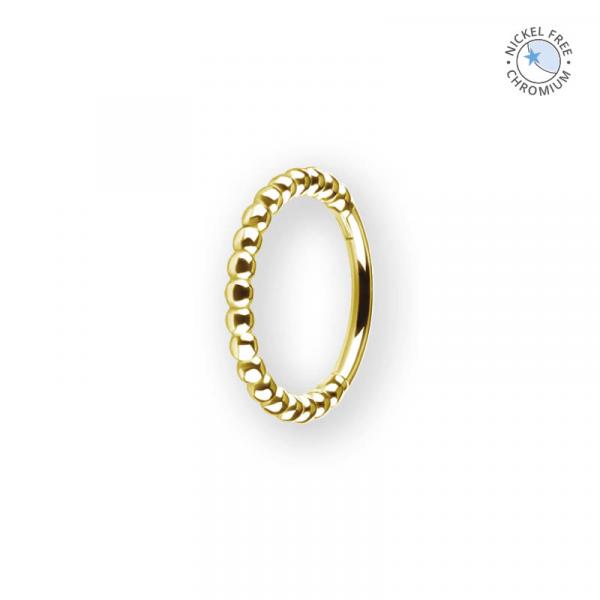18K GOLD PVD CoCr NF WIRE DESIGN HINGED SEGMENT RING