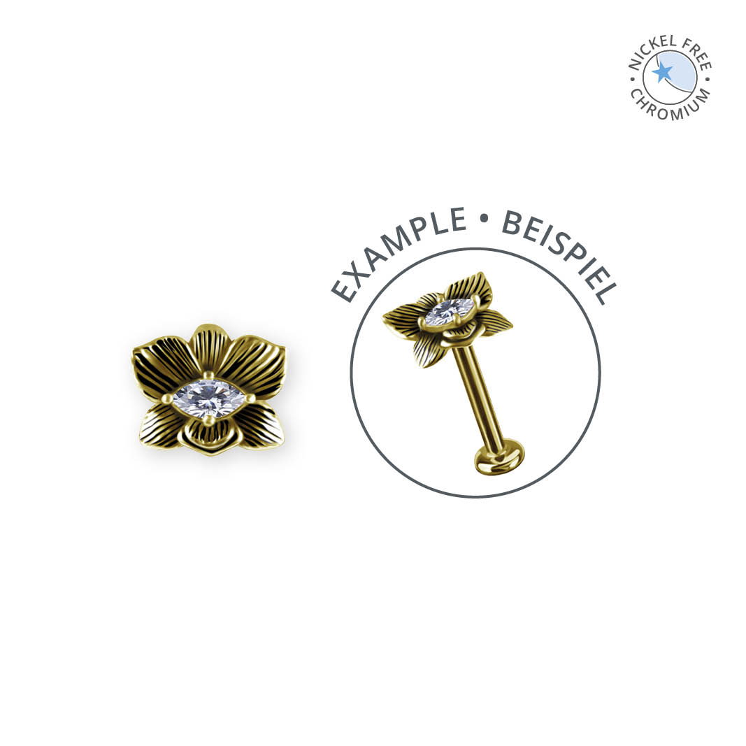 18K GOLD PVD CoCr NF THREADLESS ATTACHMENT SET W. PREMIUM ZIRCONIA