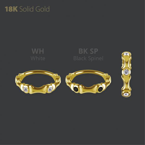 18K GOLD HINGED RING SET W. PREMIUM ZIRCONIA