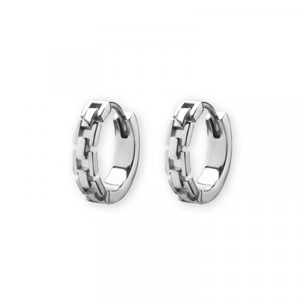 SS316L HOOP EARRINGS (CHAIN STYLE) (PAIR)