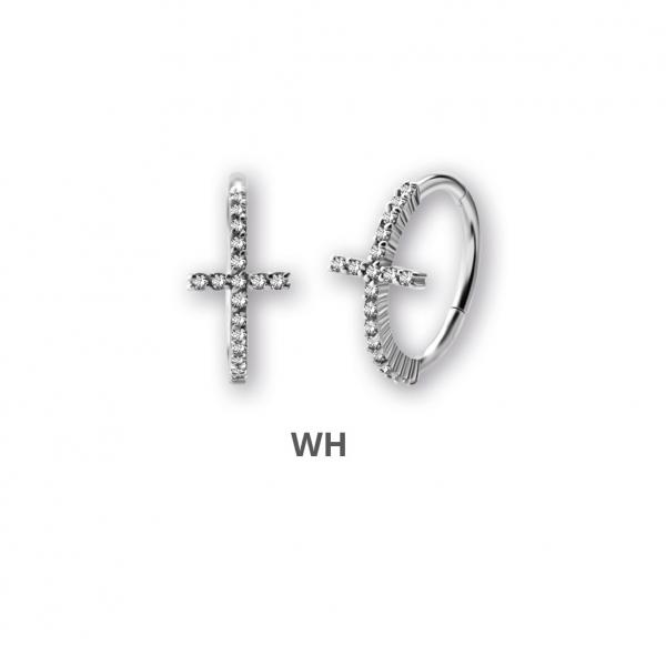 SS316L HINGED RING SET W.CUBIC ZIRCONIA