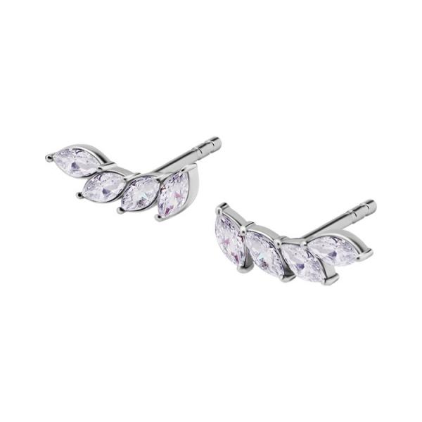 SS316L MARQUISES CUBIC ZIRCONIA EARSTUD (PAIR)