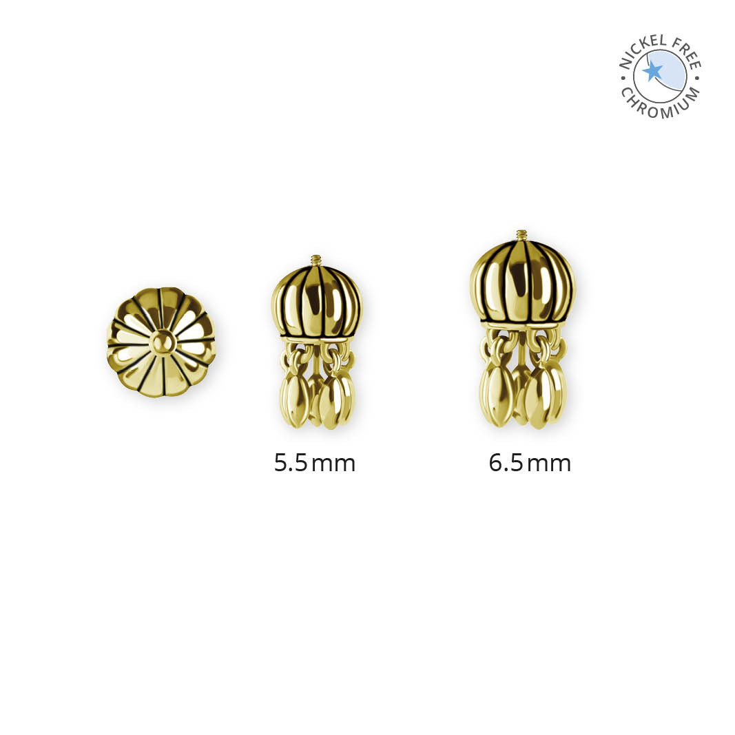 18K GOLD PVD CoCr NF PUMPKIN ATTACHMENT FOR VERTICAL HELIX