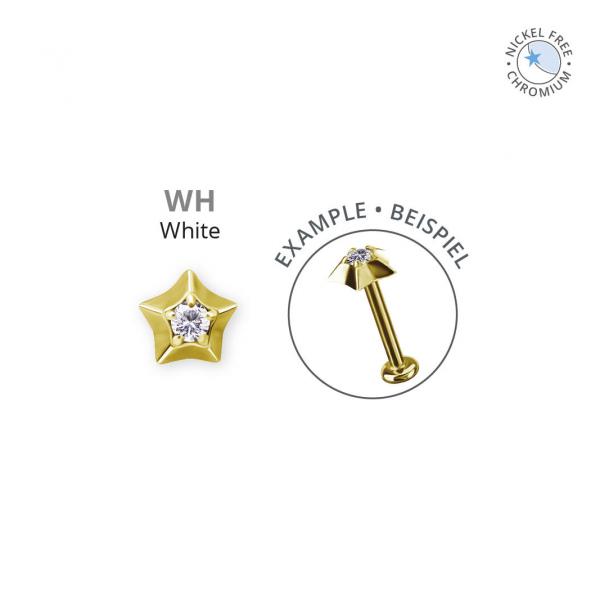 18K GOLD PVD CoCr NF THREADLESS STAR ATTACHMENT SET W. PREMIUM ZIRCONIA