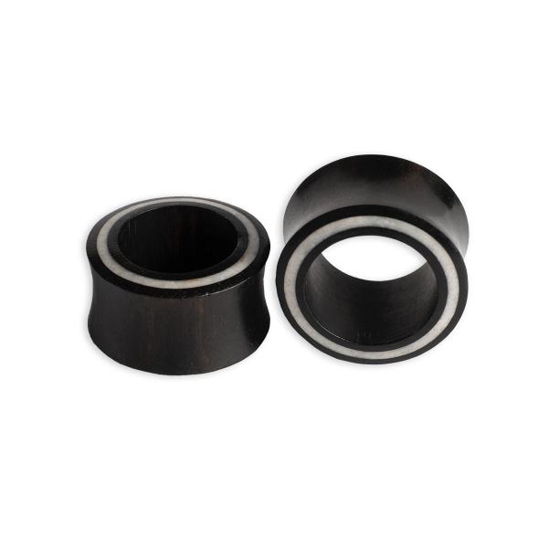 ARENG WOOD HOLLOW WHITE LINE FLESH TUNNEL