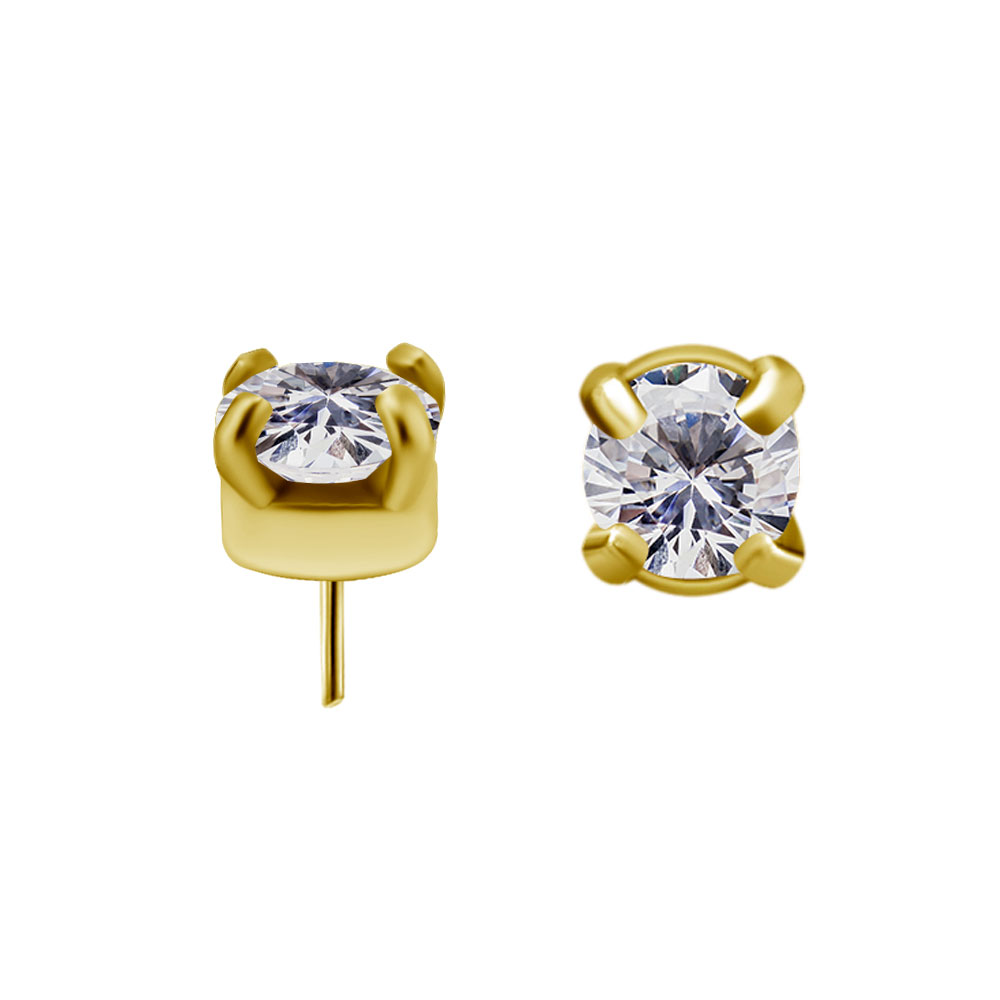 18K GOLD PVD CoCr NF THREADLESS ATTACHMENT SET W. PREMIUM ZIRCONIA