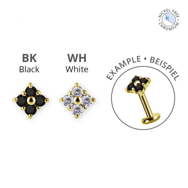 18K GOLD PVD CoCr NF INTERNAL MICRO ATTACHMENT SET W. PREMIUM ZIRCONIA
