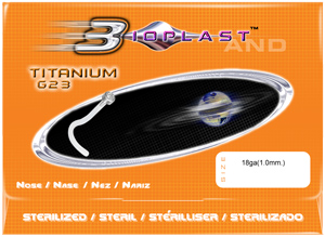 STERELIZED BIOPLAST JEWELLED TITANIUM NOSESTUDS