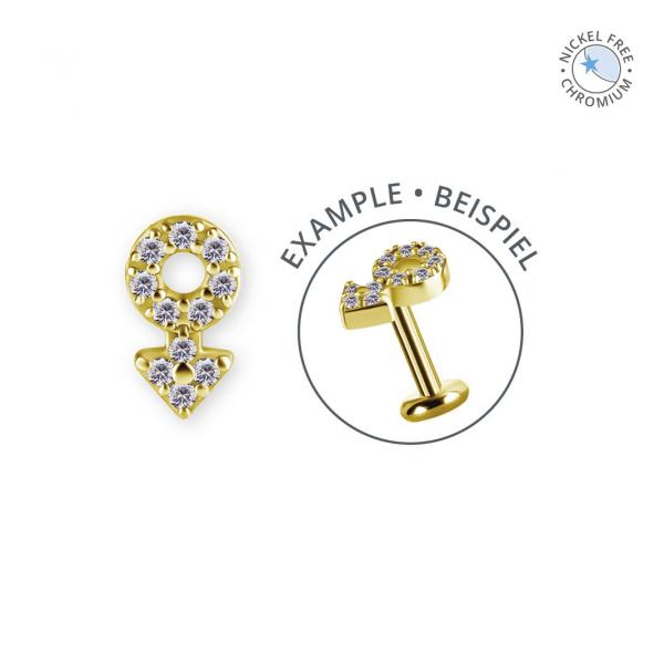 18K GOLD PVD CoCr NF THREADLESS ATTACHMENT SET W. PREMIUM ZIRCONIA