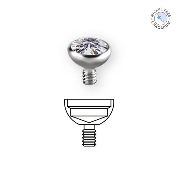 CoCr NF PVD TITANIUM JEWELLED BALL SET W.PREMIUM ZIRCONIA 4MM