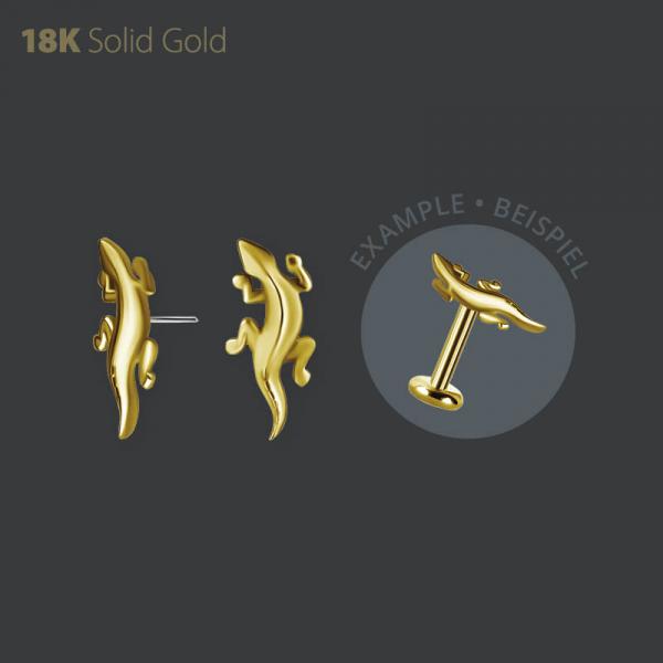 18K GOLD THREADLESS CROCODILE  ATTACHMENT