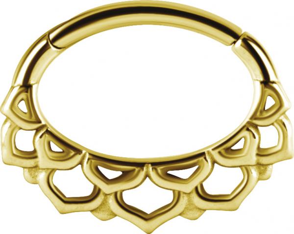 24K GOLD PVD SS316L SEPTUM AND DAITH CLICKER