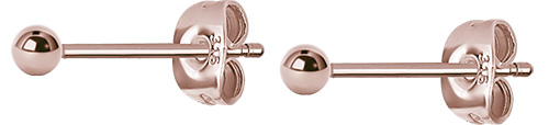 ROSE GOLD PVD SS316L BALL EARSTUDS (PAIR)