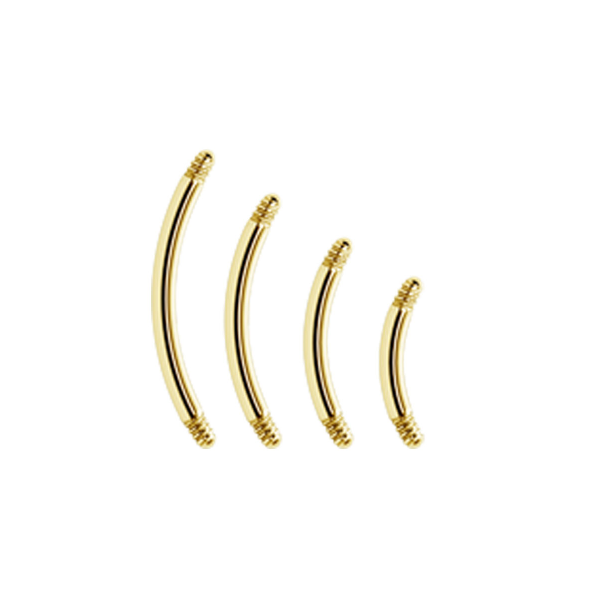 24K GOLD PVD TITANIUM BANANA PINS