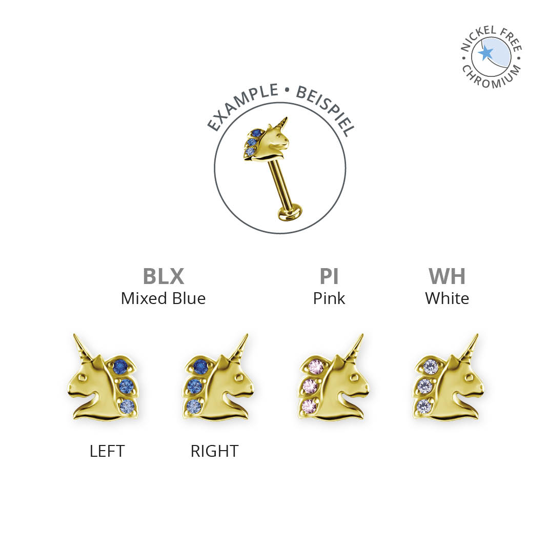 18K GOLD PVD CoCr NF THREADLESS UNICORN ATTACHMENT SET W. PREMIUM ZIRCONIA