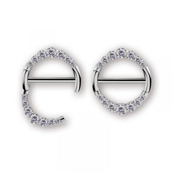 SS316L NIPPLE DOUBLE CLICKER W.TOP AND BOTTOM SET W.PREMIUM ZIRCONIA