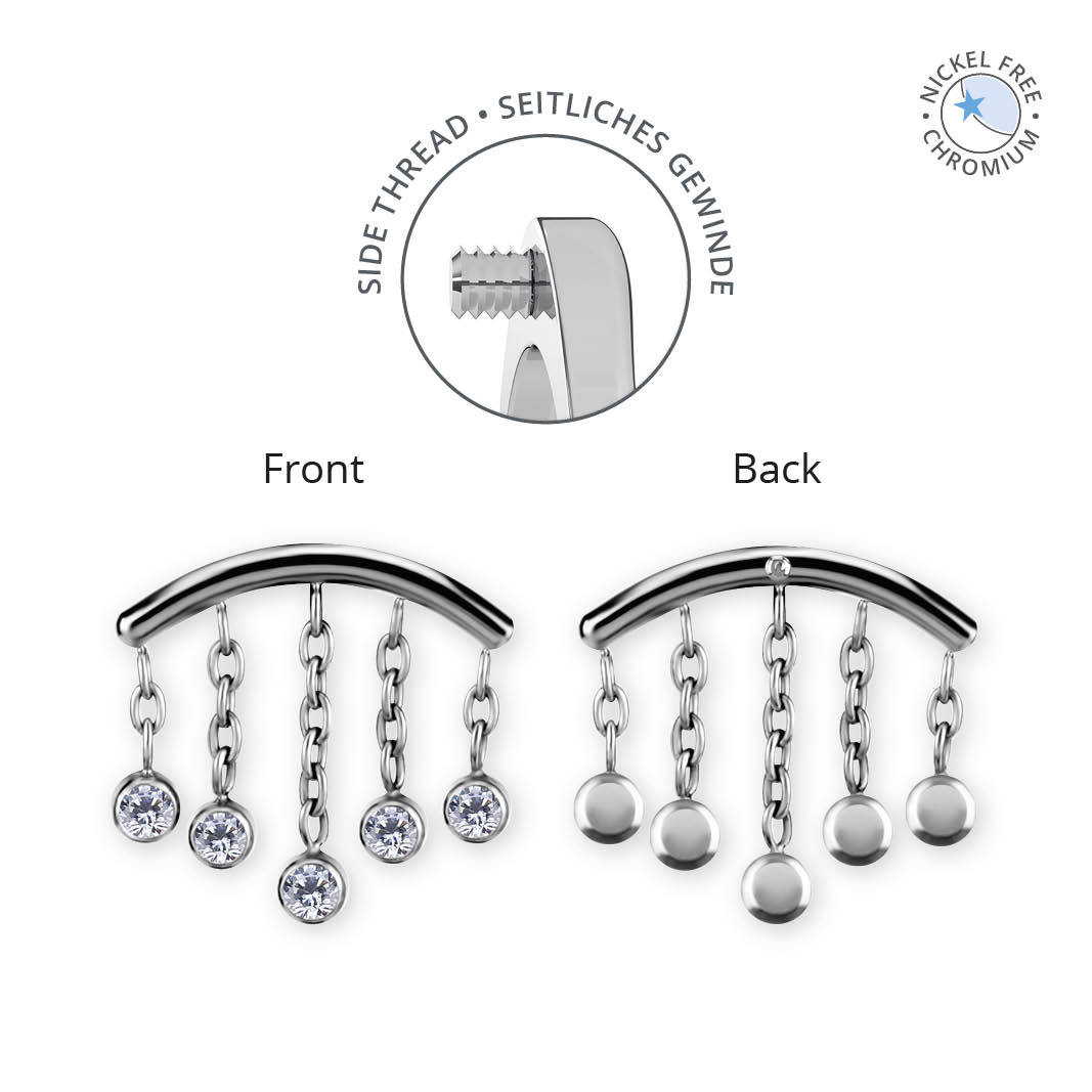 CoCr NF PVD TITANIUM INTERNAL ATTACHMENT FOR FLAT HELIX SET W PREMIUM ZIRCONIA