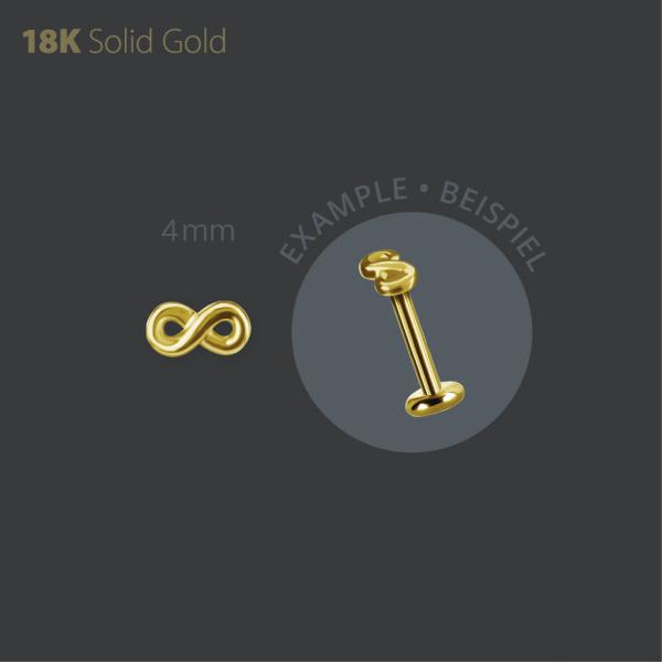 18K GOLD THREADLESS ATTACHEMENT (INFINITY)