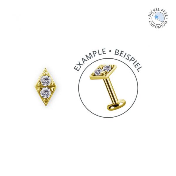 18K GOLD PVD CoCr NF THREADLESS ATTACHMENT SET W. PREMIUM ZIRCONIA