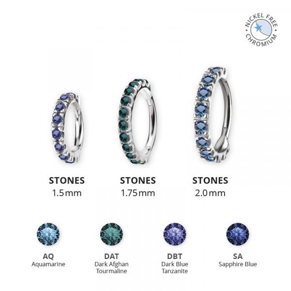 CoCr NF HINGED SEGMENT RING SET W. PREMIUM NANO GEMS