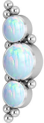 TITANIUM INTERNAL MICRO CLUSTER ATTACHMENT SET W. LAB CREATED OPALS