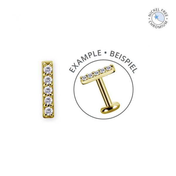 18K GOLD PVD CoCr NF THREADLESS ATTACHMENT SET W. PREMIUM ZIRCONIA