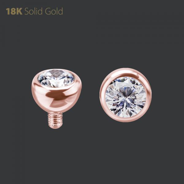 18K ROSE GOLD INTERNAL TOP BALL FOR BELLY BANANAS