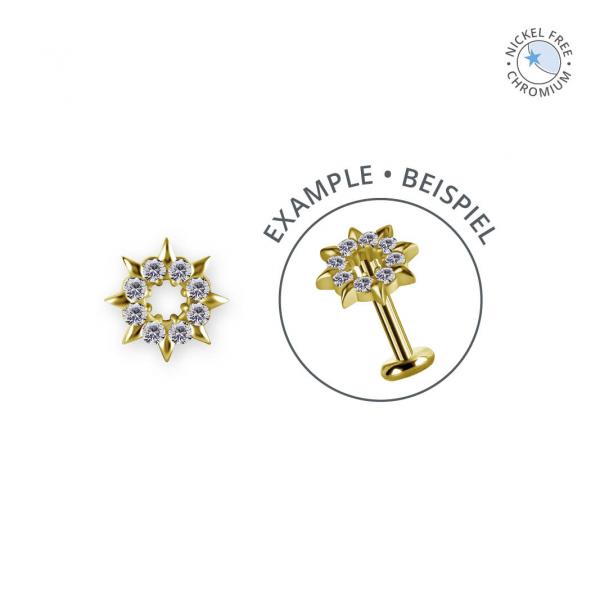 18K GOLD PVD CoCr NF THREADLESS ATTACHMENT SET W. PREMIUM ZIRCONIA