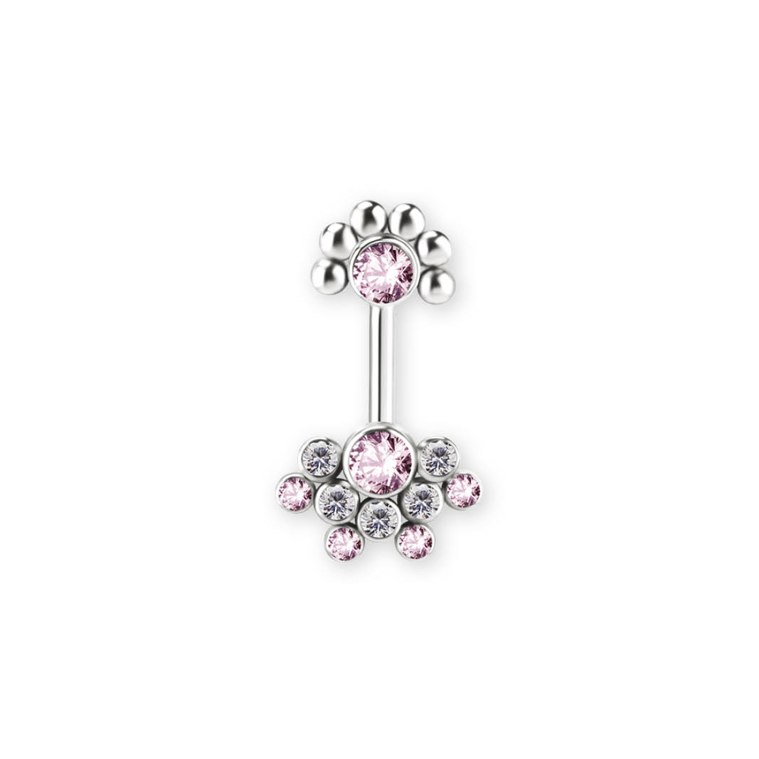 TITANIUM THREADLESS VERTICAL HELIX BARBELL SET W.PREMIUM ZIRCONIA