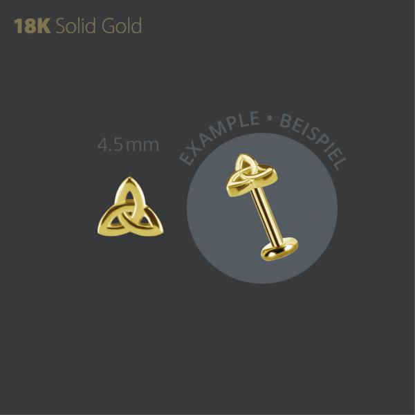 18K GOLD INTERNAL CELTIC TRINITY MICRO ATTACHMENT