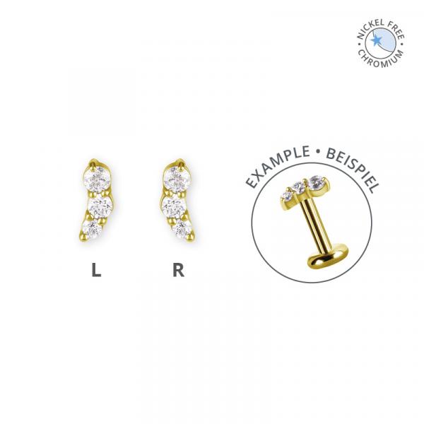 18K GOLD PVD CoCr NF THREADLESS ATTACHMENT SET W. PREMIUM ZIRCONIA
