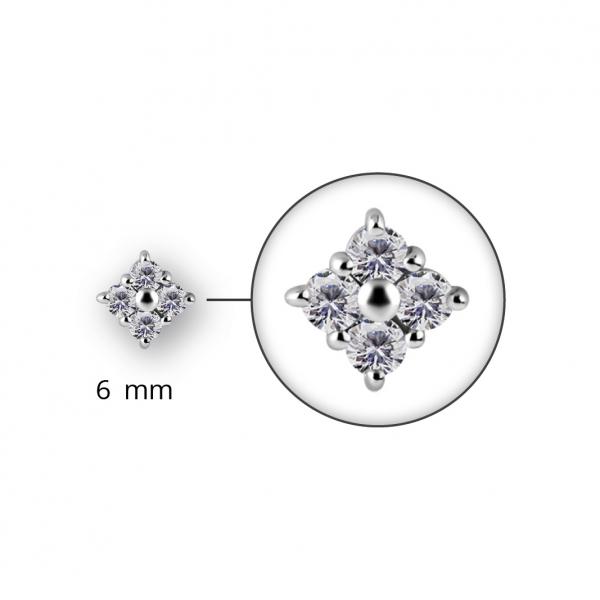 SS316L MICRO ATTACHMENT PRONGS SET W. PREMIUM ZIRCONIA