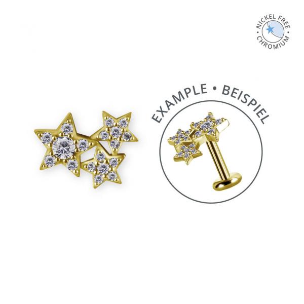 18K GOLD PVD CoCr NF THREADLESS ATTACHMENT SET W. PREMIUM ZIRCONIA