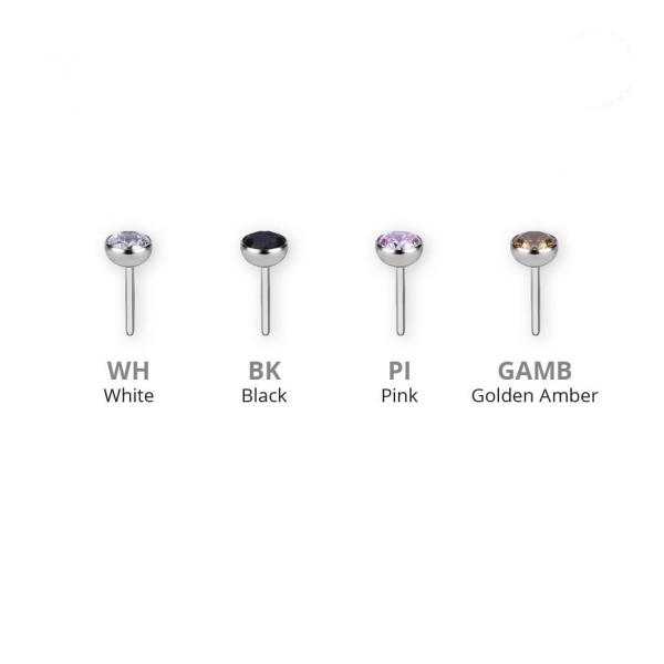 TITANIUM THREADLESS FLAT  BALL SET W. PREMIUM ZIRCONIA