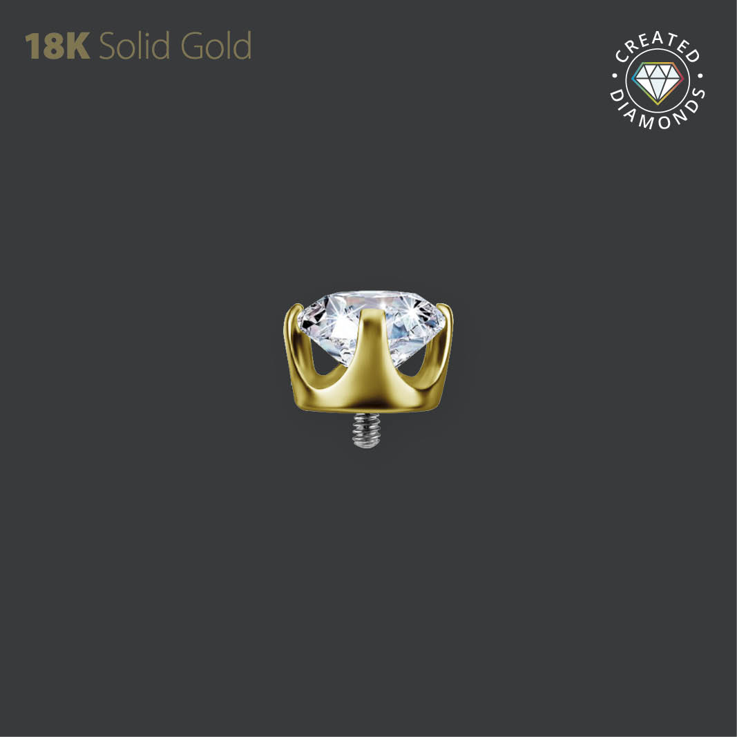 18K GOLD INTERNAL MICRO ATTACHMENT MADE WITH PREMIUM CREATED DIAMONDS