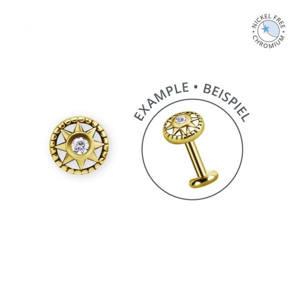 18K GOLD PVD CoCr NF THREADLESS ATTACHMENT SET W. PREMIUM ZIRCONIA