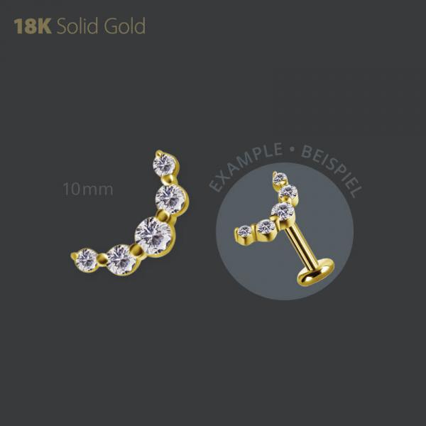 18K GOLD INTERNAL MICRO ATTACHMENT SET W. PREMIUM ZIRCONIA