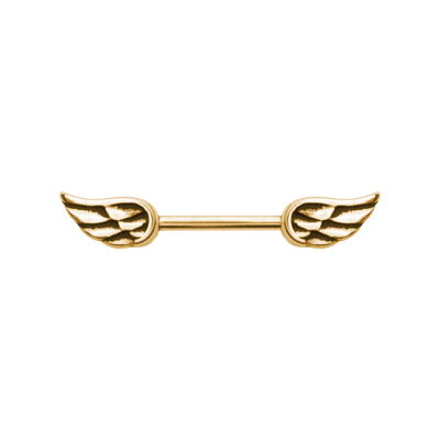 24K GOLD PVD SS316L NIPPLE SHIELDS (WINGS)