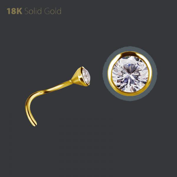 18K GOLD JEWELLED NOSESTUDS SET WITH PREMIUM ZIRCONIA