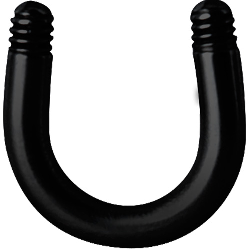 BLACK PVD SS316L MICRO U SHAPE BARBELL PINS
